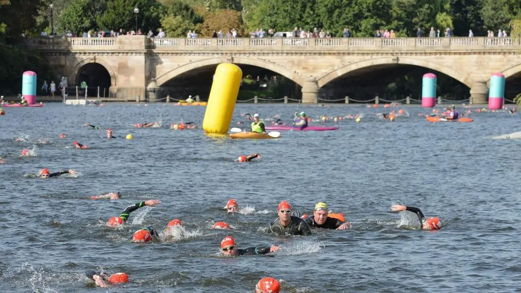 Swim serpentine event at Hyde Park in London