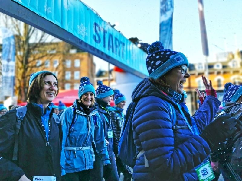 Start line at London Winter Walk Ultra Challenge