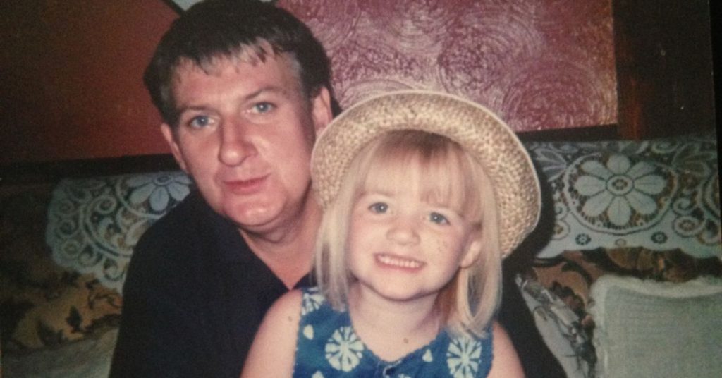 Dubai runner, Georgia, with her dad when she was a young child
