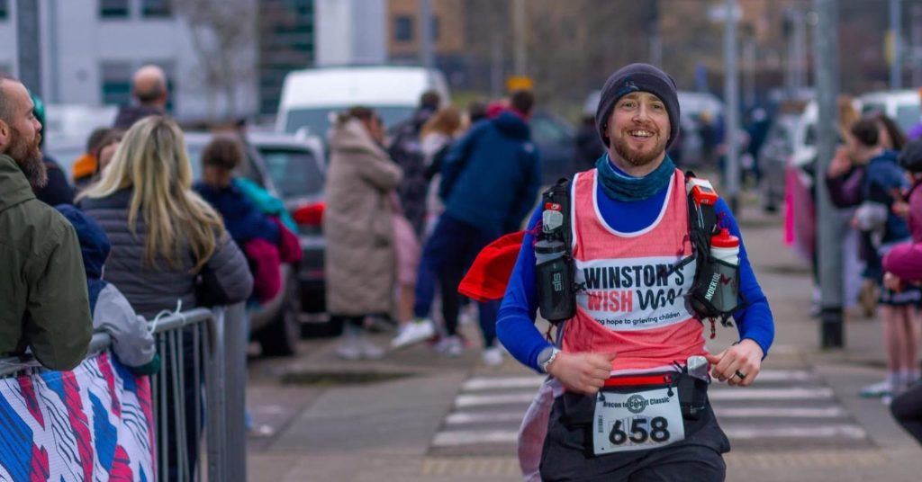 James Perrett running the Cardiff Ultra challenge