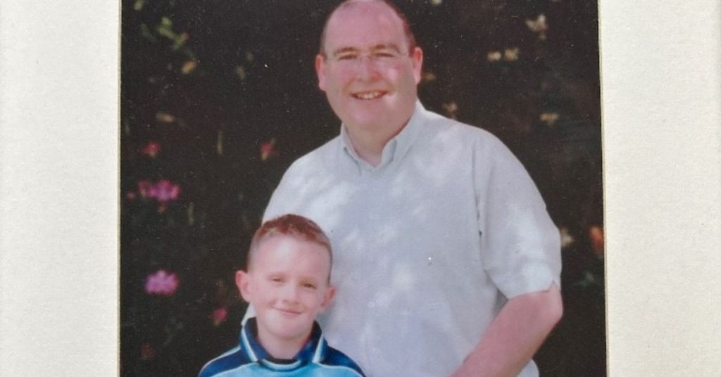 James Perrett with his dad before he died when James was 14.